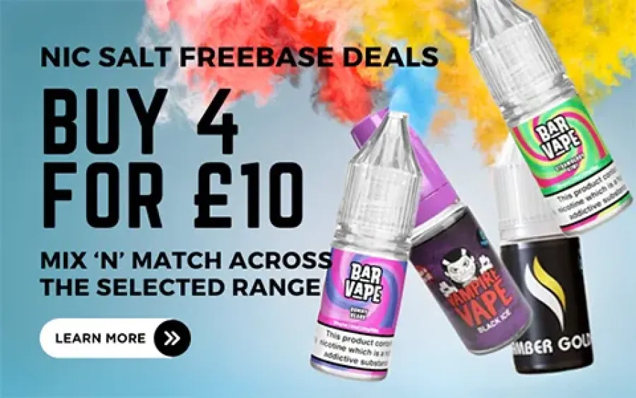 buy 4 for £10 vape juice Nic Salts