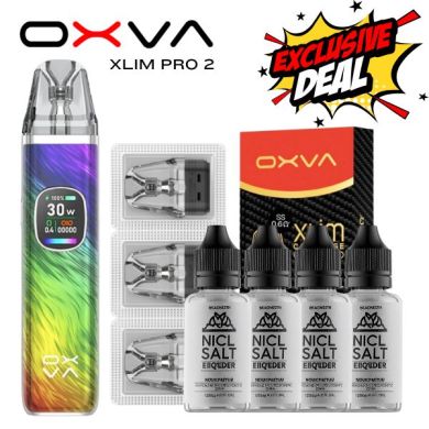 oxva xlim pro 2 bundle deal with pods and nic salts