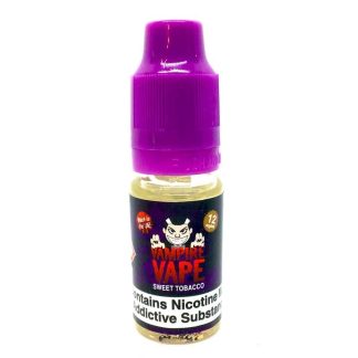 Sweet Tobacco Vampire Vape 10ml eLiquid delivers a smooth, mellow tobacco flavour with a gentle sweetness. UK‑made, TPD compliant and ideal for starter kits and pod kits.
