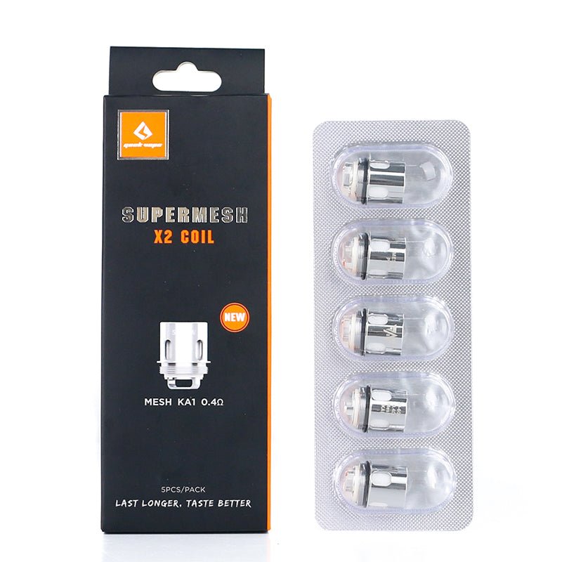 Geekvape Super Mesh X2 coil 0.4 ohm KA1 mesh, 5 pack box and blister