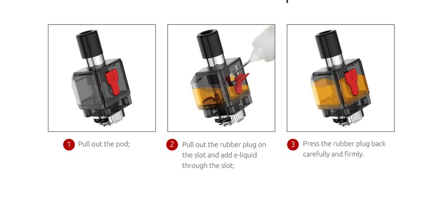 How to fill a SMOK Fetch Pro pod