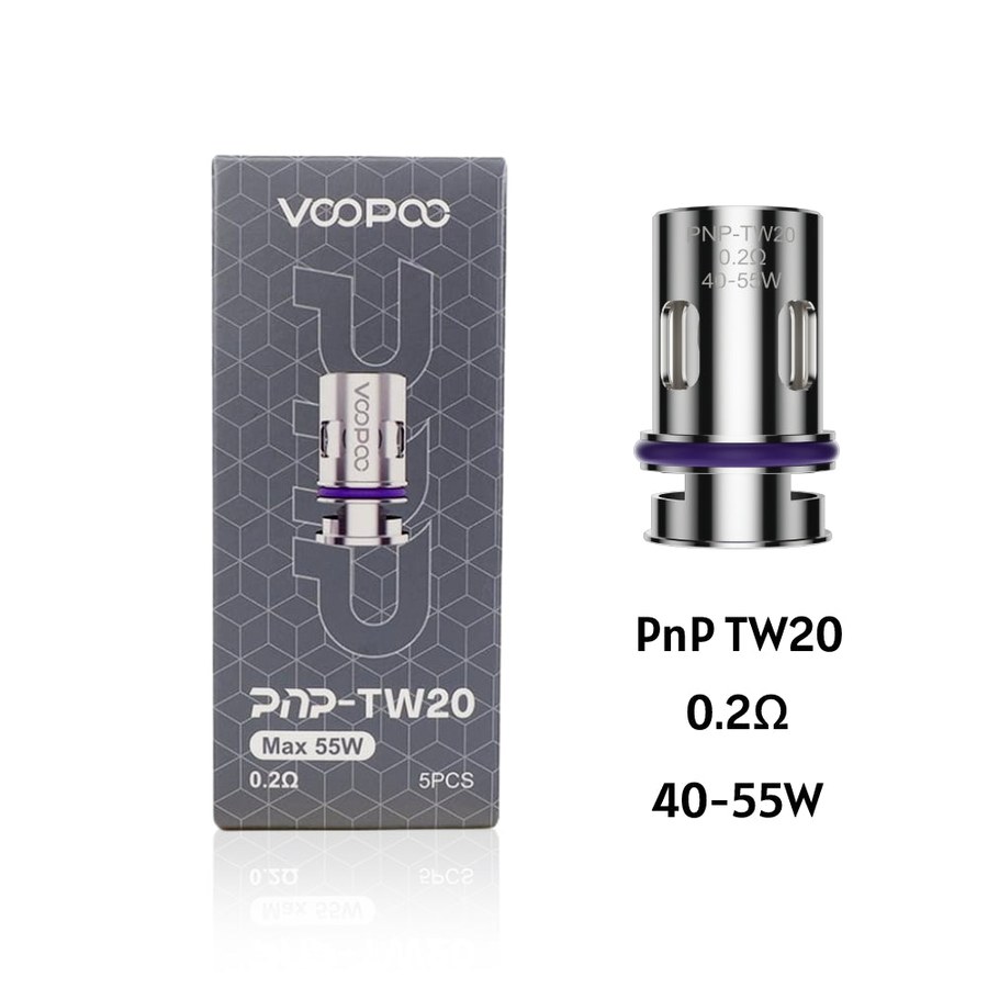 VOOPOO PnP-TW20 0.2 ohm coil with its 5-pack box