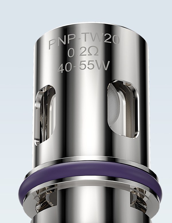 Close-up of the VOOPOO PnP-TW20 0.2 ohm coil