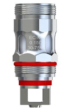 Eleaf EC-M 0.15 ohm mesh coil head with red seal rings, rated 30-75W