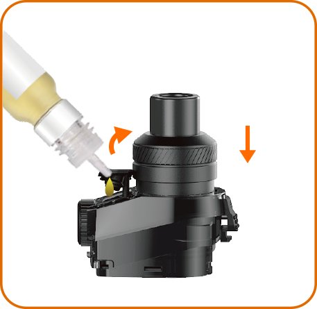 Filling the Geekvape Aegis Boost RBA through the side-top fill port