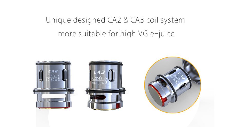 iJoy CA2 and CA3 coil heads for the Captain S sub-ohm tank