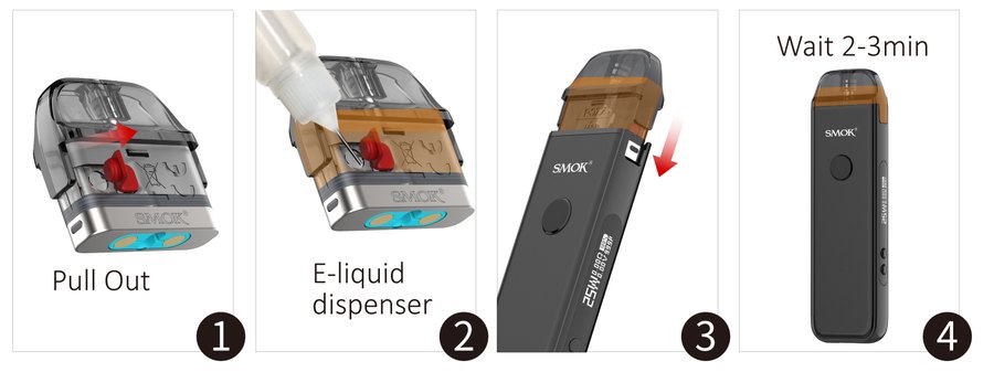 How to fill a SMOK Acro pod through the rubber plug