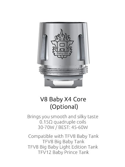 SMOK V8 Baby X4 0.15 ohm coil for the TFV8 Baby family