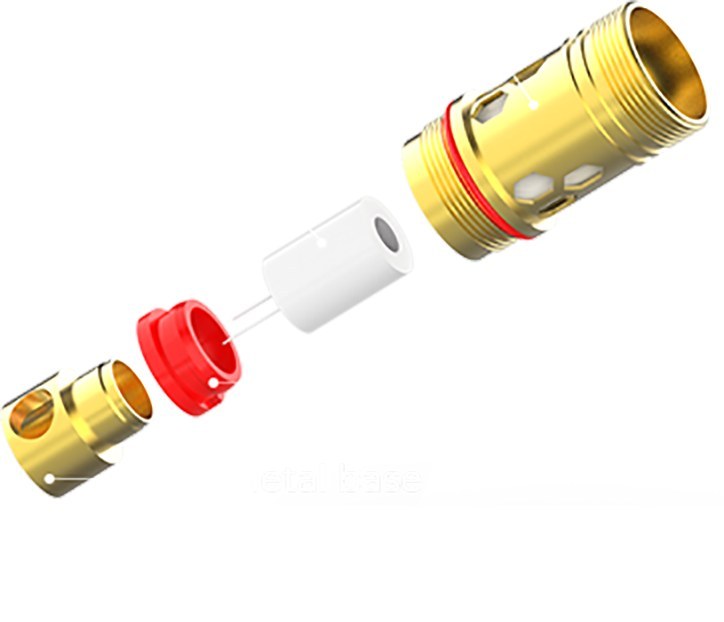 Exploded view of a Vaporesso CCELL ceramic coil