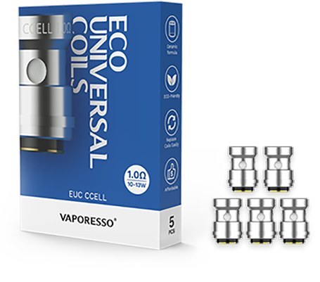 Vaporesso ECO Universal Coils EUC CCELL 1.0 ohm 5 pack