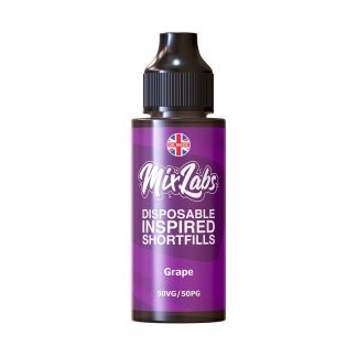 Grape Mix Labs Shortfill 100ml delivers bold, juicy purple grape flavour in a smooth 50/50 blend. Ideal for pod kits and MTL devices.