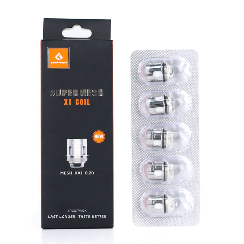 Geekvape Super Mesh X1 coil 0.2 ohm KA1 mesh, 5 pack box and blister