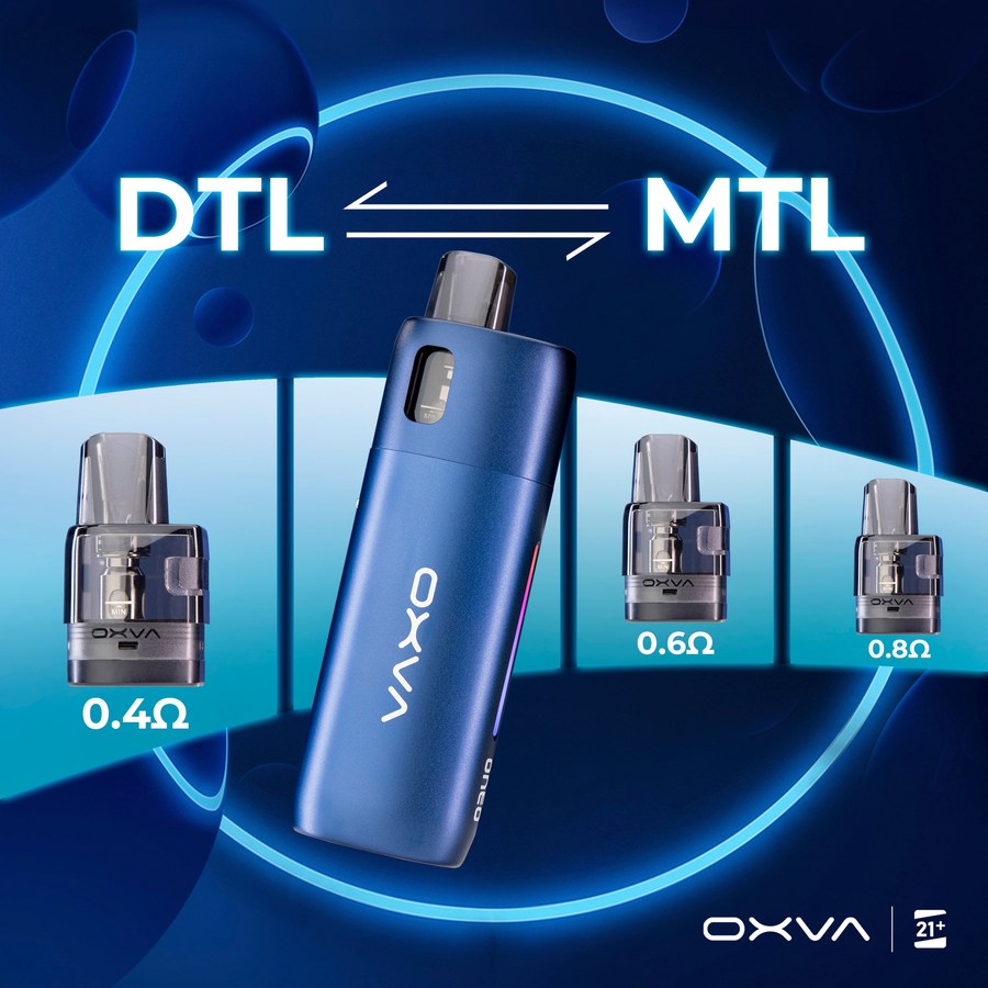 OXVA ONEO cartridges in 0.4, 0.6 and 0.8 ohm from DTL to MTL