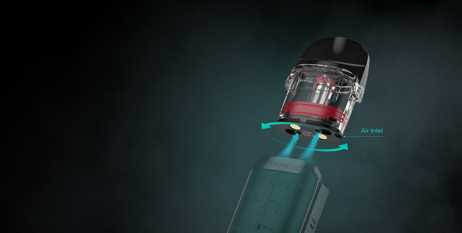 Reversible Vaporesso LUXE Q pod for loose or tight airflow