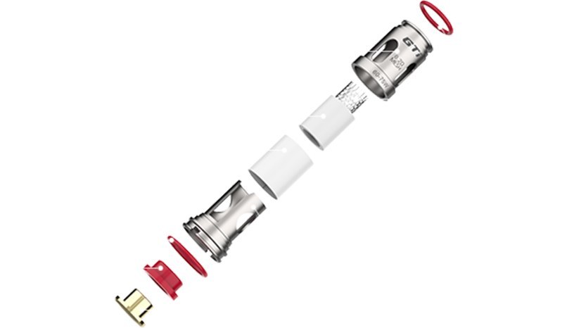 Exploded view of a Vaporesso GTi mesh coil