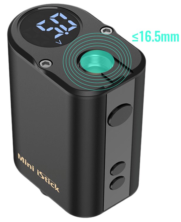 Eleaf Mini iStick 20W 510 connection, for tanks up to 16.5mm wide