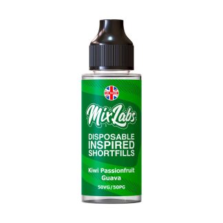 Kiwi Passionfruit Guava Mix Labs Shortfill 100ml blends kiwi, passionfruit and guava in a smooth 50/50 mix. Ideal for pod kits and MTL devices. Nic‑shot ready and great value.