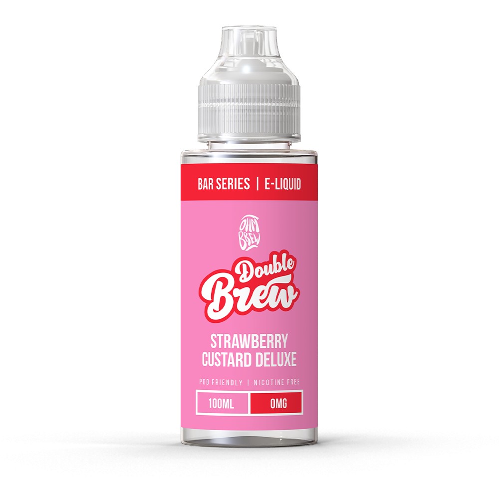 Strawberry Custard Deluxe OHM BREW Double Brew 100ml Shortfill