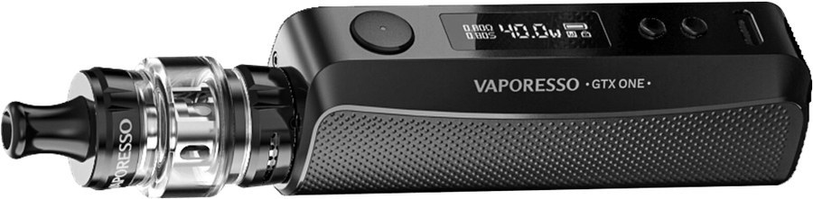 Vaporesso GTX One lying on its side showing the screen and buttons