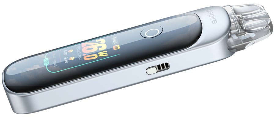 Aspire PIXO pod kit with its colour touchscreen and side airflow slider