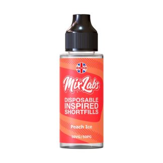 Peach Ice Mix Labs Shortfill 100ml blends juicy peach with a refreshing icy finish in a smooth 50/50 mix. Ideal for pod kits and MTL devices. Nic‑shot ready and great value.