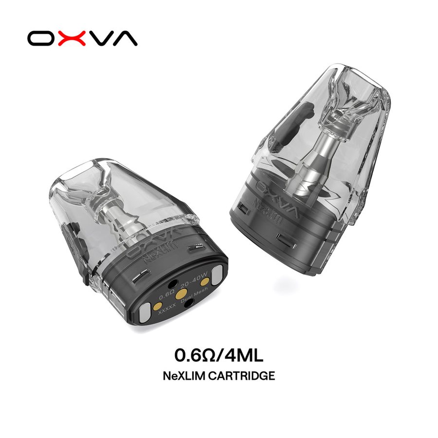 Two OXVA NeXlim dual mesh pods, 0.6 ohm