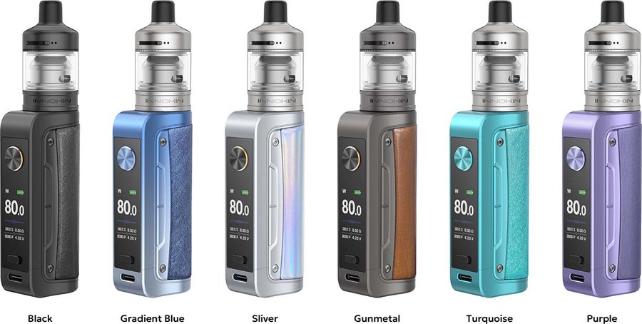 Innokin Coolfire Z80 NEX in Black, Gradient Blue, Silver, Gunmetal, Turquoise and Purple