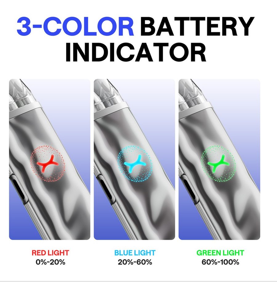 OXVA XLIM GO 2 three-colour battery indicator