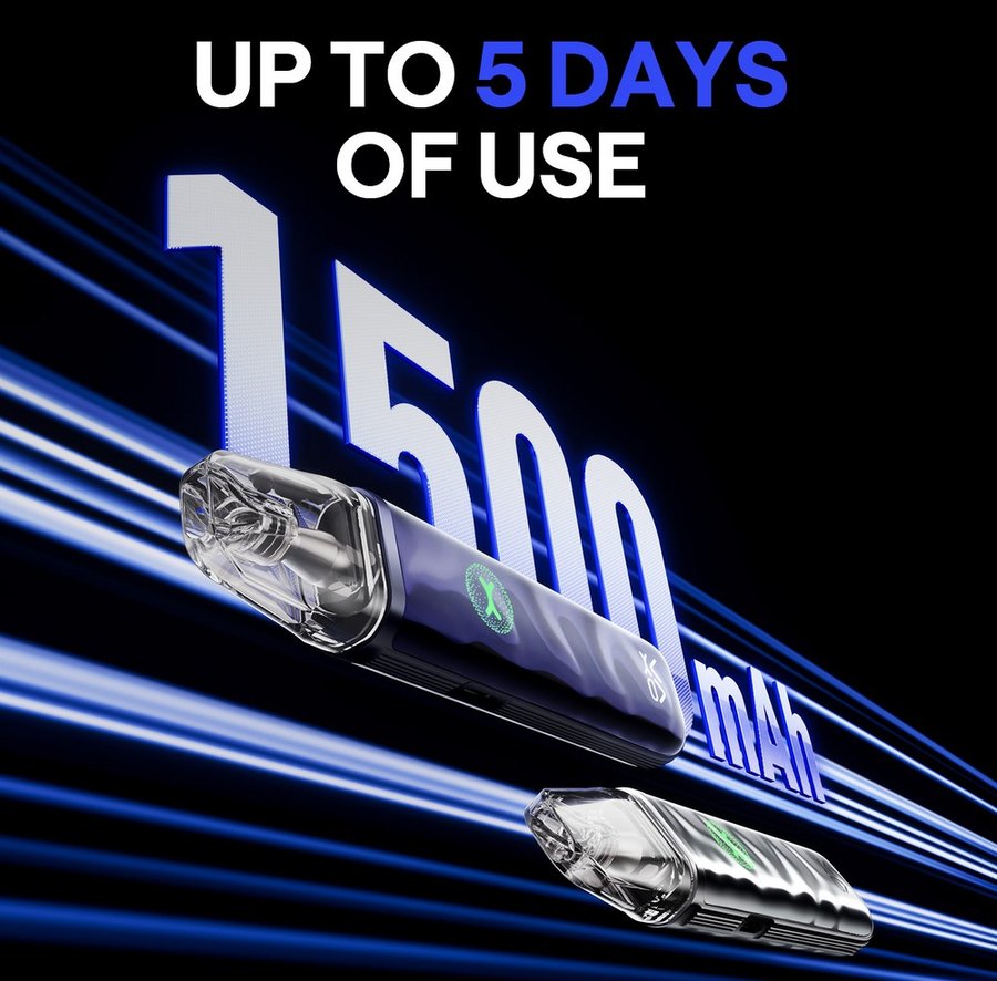 OXVA XLIM GO 2 1500mAh battery, up to 5 days