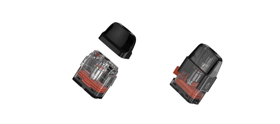 Vaporesso XROS pod exploded view showing the removable mouthpiece cap