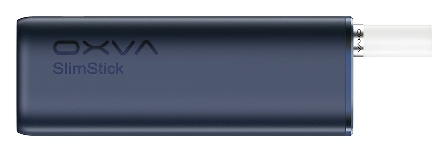 OXVA SlimStick device in Blue with a prefilled pod clicked in