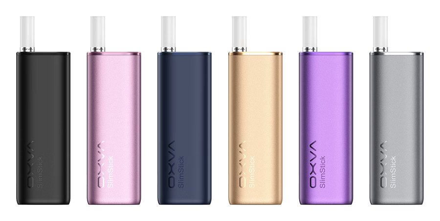 OXVA SlimStick prefilled pod kit in Black, Pink, Blue, Gold, Purple and Grey