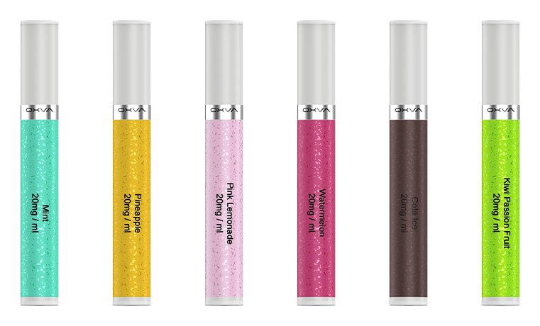 OXVA SlimStick prefilled pods in Mint, Pineapple, Pink Lemonade, Watermelon, Cola Ice and Kiwi Passion Fruit, 20mg