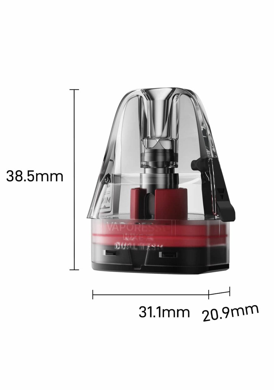 Vaporesso LUXE X Dual Mesh pod dimensions