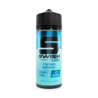 Nerdberg Swish Shortfill 100ml blends blue raspberry, grape and candy sweetness. A 50/50 Mix Labs shortfill ideal for pod kits and MTL devices.