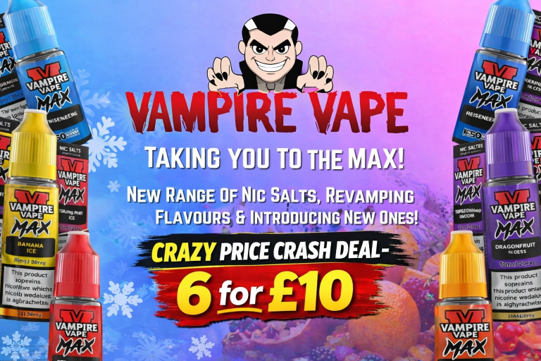Vampire Vape MAX Nic Salts: All Flavours Reviewed and Now Available at White Vape Co