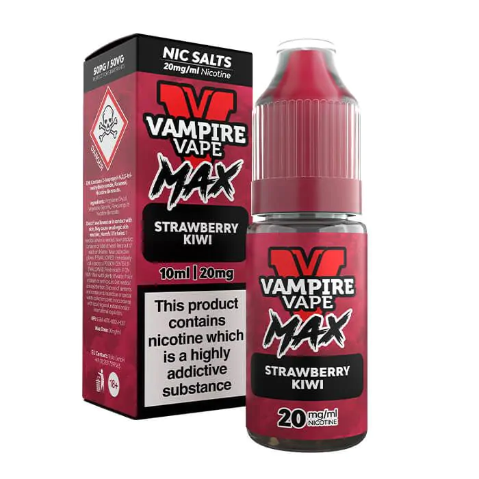 Strawberry Kiwi Vampire Vape MAX Nic Salt | Sweet & Tangy 10ml E‑Liquid