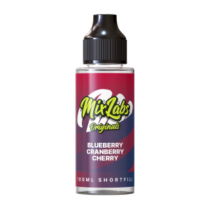 Blueberry Cranberry Cherry Mix Labs Shortfill 100ml blends sweet blueberry, tart cranberry and rich cherry in a smooth 50/50 mix. Ideal for pod kits and MTL devices. Nic‑shot ready and great value.