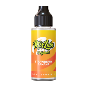 Strawberry Banana Mix Labs Shortfill 100ml blends sweet strawberries with creamy banana in a smooth 50/50 mix. Perfect for pod kits and MTL devices. Nic‑shot ready and great value.