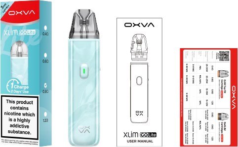 What is in the box: OXVA XLIM GO Lite UK kit contents