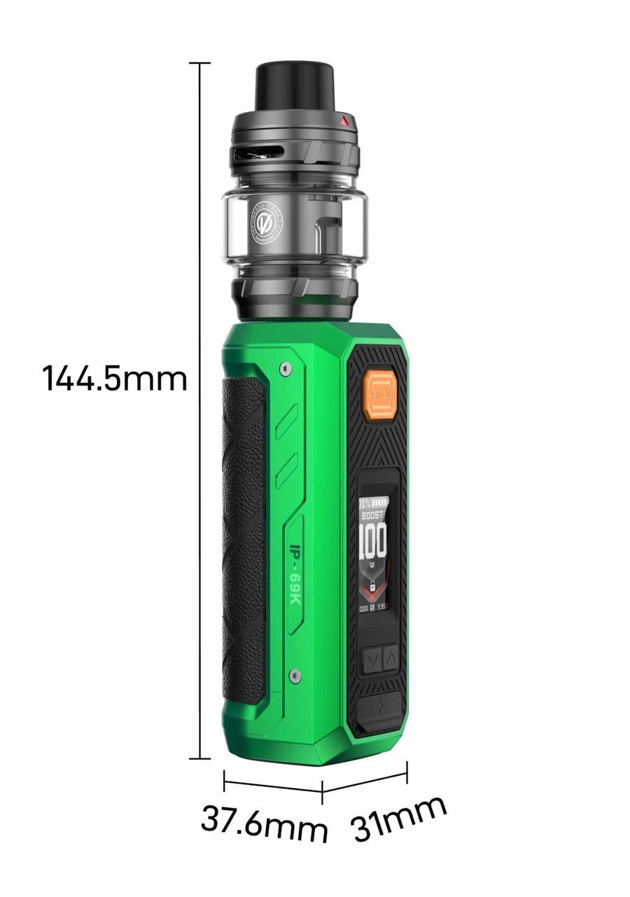 Vaporesso ARMOUR ULTRA dimensions: 144.5 x 37.6 x 31mm