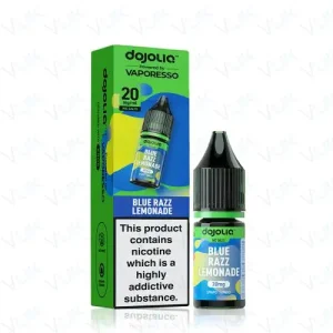 Blue Razz Lemonade DOJOLIQ Nic Salts by Vaporesso blends blue raspberry with fizzy lemonade for a bright, refreshing vape. Explore the full DOJOLIQ nic salt range at White Vape Co.