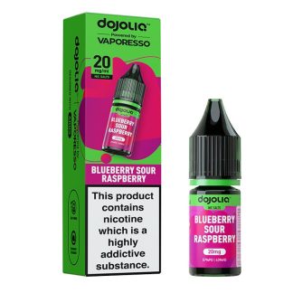 Blueberry Sour Raspberry DOJOLIQ Nic Salts by Vaporesso blends sweet blueberry with tangy sour raspberry for a bold berry vape. Explore the full DOJOLIQ nic salt range at White Vape Co.