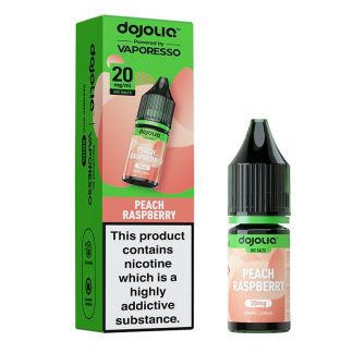 Discover Peach Raspberry DOJOLIQ Nic Salts by Vaporesso — a smooth peach and tangy raspberry blend designed for pod kits. Explore the full DOJOLIQ nic salt range and flavour table at White Vape Co.