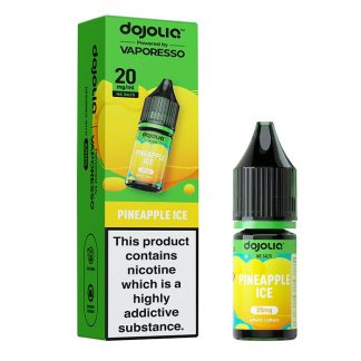 Discover Pineapple Ice DOJOLIQ Nic Salts by Vaporesso — a sweet tropical pineapple blend with a cool icy finish. Explore the full DOJOLIQ nic salt range and flavour table at White Vape Co.