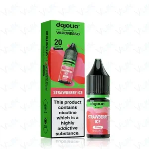 Discover Strawberry Ice DOJOLIQ Nic Salts by Vaporesso — a sweet, refreshing strawberry flavour with a cool icy finish. Explore the full DOJOLIQ nic salt range and flavour table at White Vape Co.