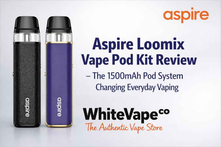 Read our full Aspire Loomix Vape Pod Kit Review with coil tests, airflow tuning, battery performance and comparisons to Xlim, XROS and Caliburn.