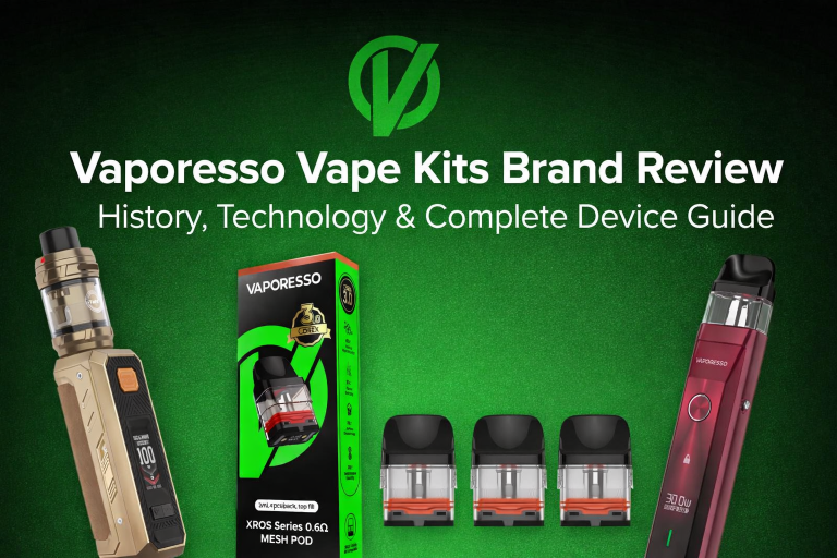 In‑depth Vaporesso vape kits brand review for UK vapers. Explore Vaporesso history, device evolution, key technologies and the best Vaporesso vape kits available in the UK.