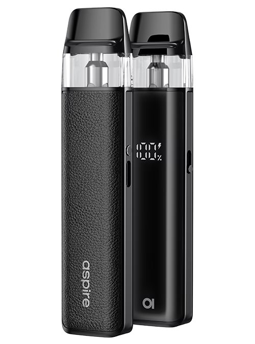 Aspire Loomix pod kit in Midnight Black, front and back