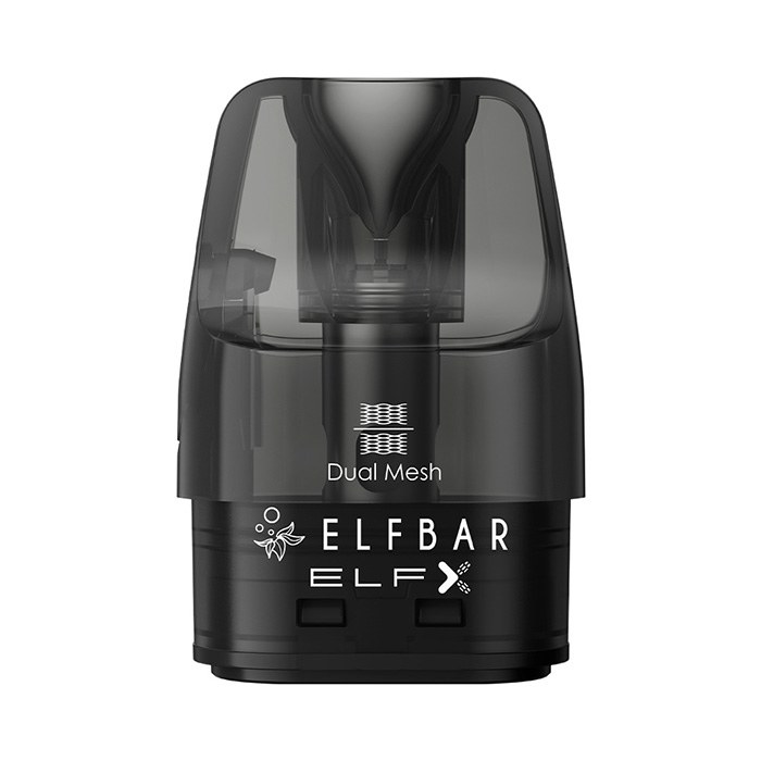 ELFBAR ELFX pod 2.0 dual mesh replacement pod, front view